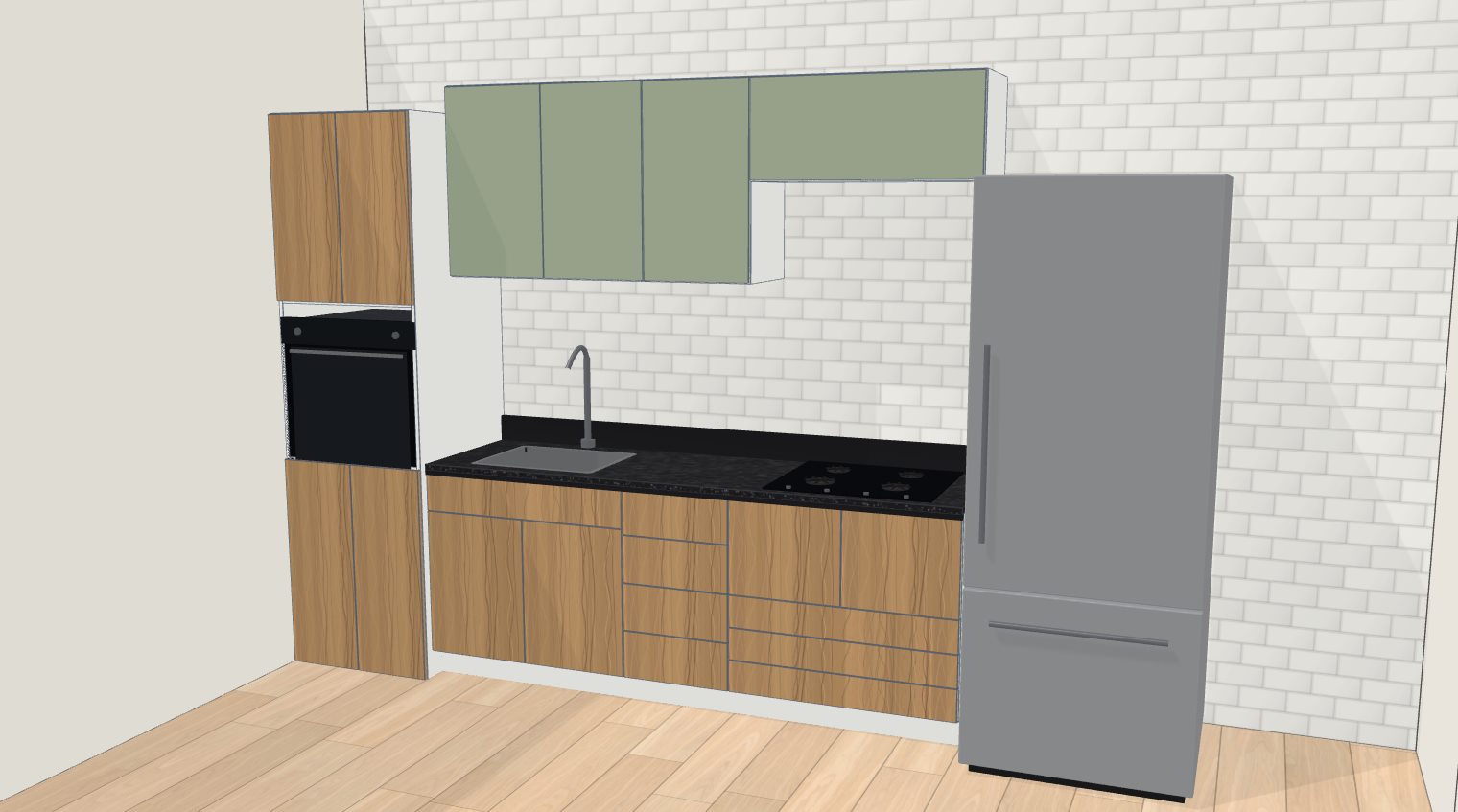 Cozinha desenhada no DXF Cut 3D
